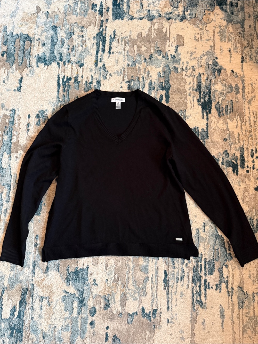 Calvin Klein Men's Black V-Neck Pullover Sweater